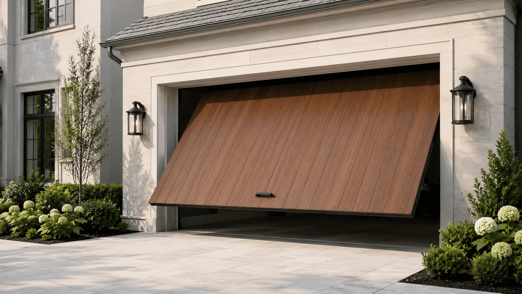 Garage door repair in progress — Indianapolis